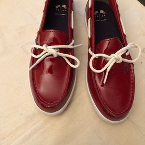 New Cole Haan 1928 Red Patent Boat Shoe Deck Size 9 B woman’s